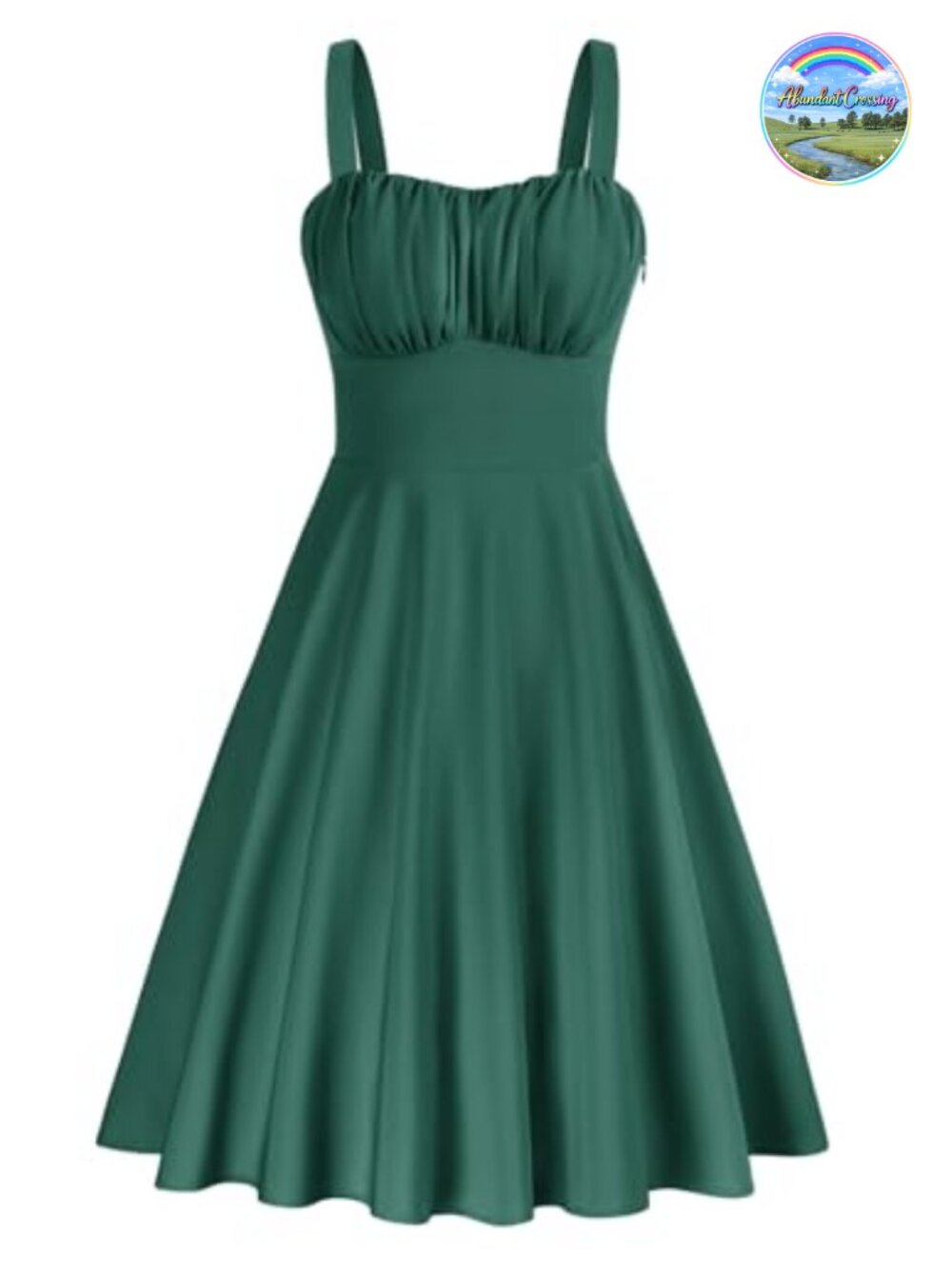 Vintage A-line Midi Cocktail Party Dress Smocked Sweetheart Sleeveless